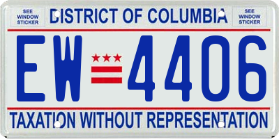 DC license plate EW4406