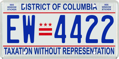 DC license plate EW4422