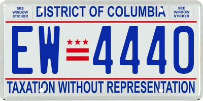 DC license plate EW4440