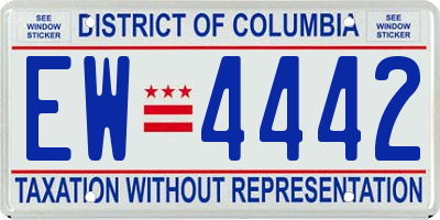 DC license plate EW4442