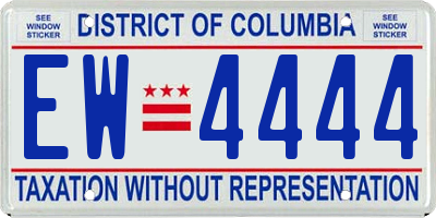DC license plate EW4444