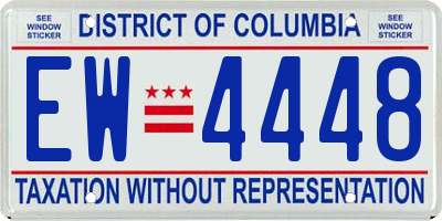 DC license plate EW4448