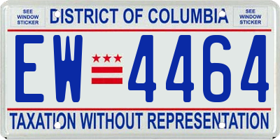 DC license plate EW4464