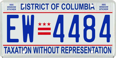 DC license plate EW4484