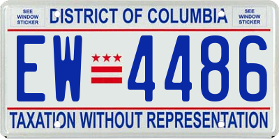 DC license plate EW4486