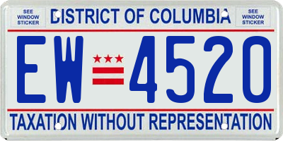 DC license plate EW4520