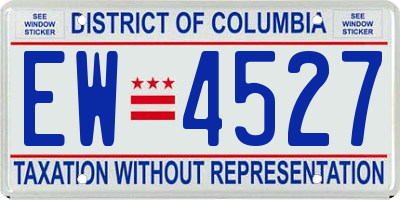 DC license plate EW4527