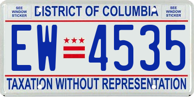 DC license plate EW4535