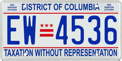 DC license plate EW4536