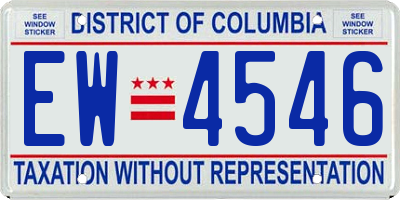 DC license plate EW4546