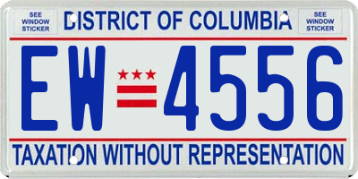 DC license plate EW4556