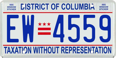 DC license plate EW4559