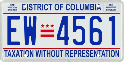 DC license plate EW4561