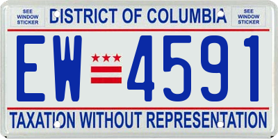 DC license plate EW4591