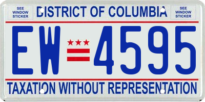 DC license plate EW4595