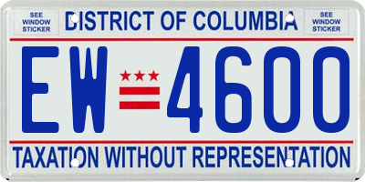 DC license plate EW4600