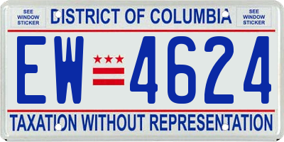 DC license plate EW4624