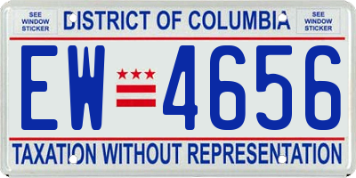DC license plate EW4656