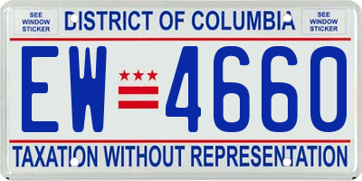 DC license plate EW4660