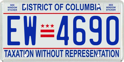 DC license plate EW4690