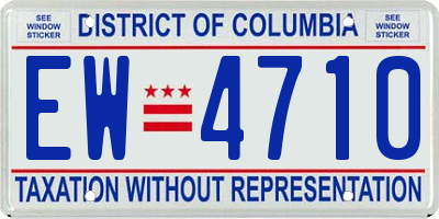 DC license plate EW4710