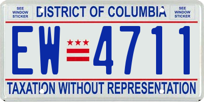 DC license plate EW4711