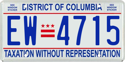 DC license plate EW4715