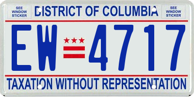 DC license plate EW4717