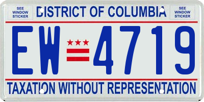 DC license plate EW4719