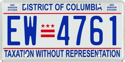 DC license plate EW4761