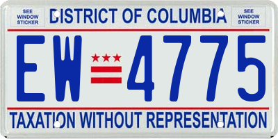 DC license plate EW4775