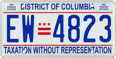 DC license plate EW4823