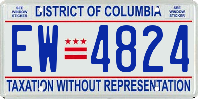 DC license plate EW4824