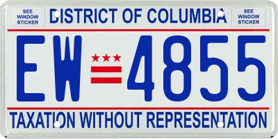DC license plate EW4855