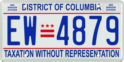 DC license plate EW4879