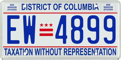 DC license plate EW4899