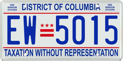 DC license plate EW5015