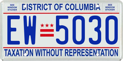 DC license plate EW5030