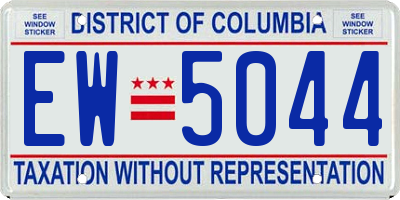 DC license plate EW5044