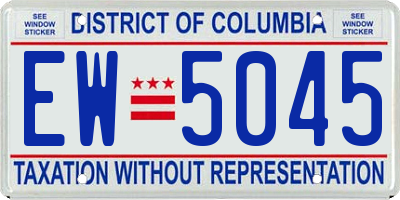 DC license plate EW5045