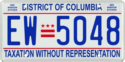 DC license plate EW5048