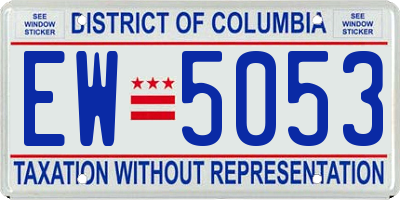 DC license plate EW5053