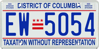 DC license plate EW5054
