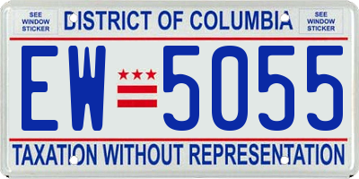 DC license plate EW5055