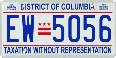 DC license plate EW5056
