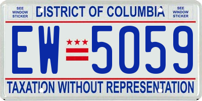 DC license plate EW5059