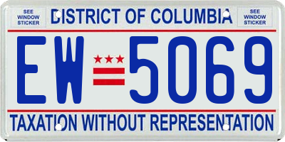 DC license plate EW5069
