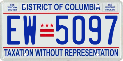 DC license plate EW5097
