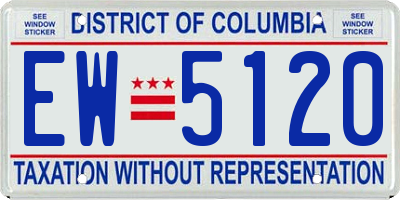 DC license plate EW5120