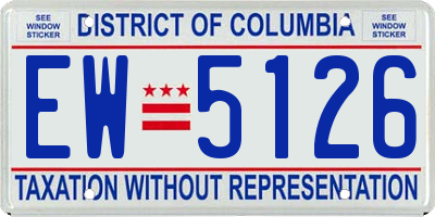 DC license plate EW5126